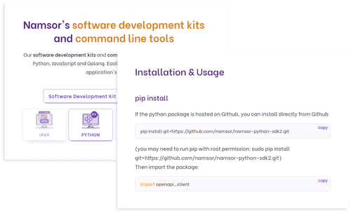 Presentation of the various Namsor SDKs and CLIs.